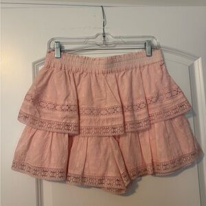 NWT Altar'd State Blush Pink Layered Shorts/Skort
